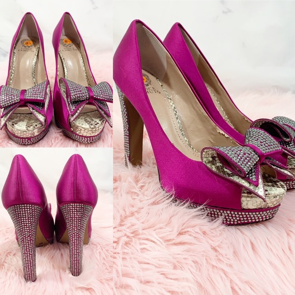 Vince Camuto Shoes - Vince Camuto Grady Platform Peep Toe Magenta 8.5